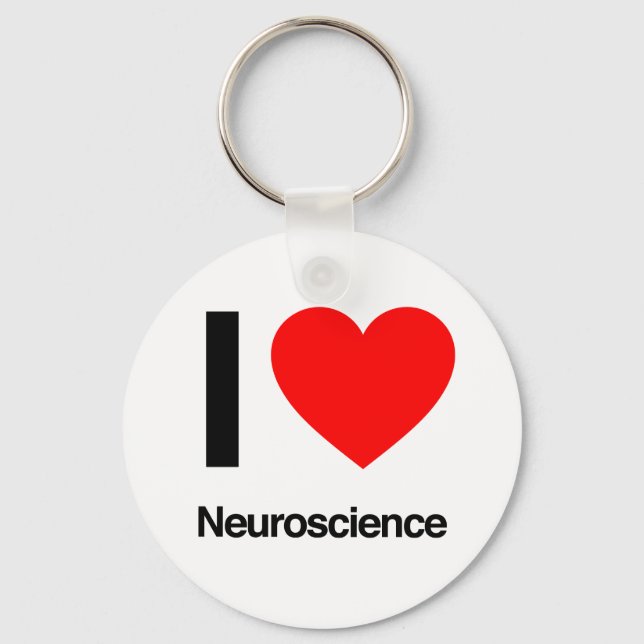 i love neuroscience keychain (Front)