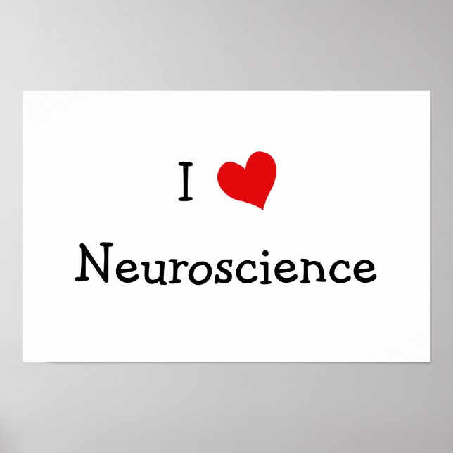I Love Neuroscience Poster (Front)