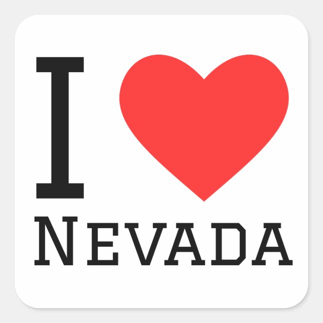 I love nevada square sticker (Front)