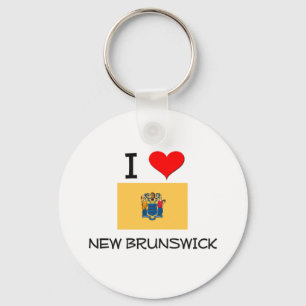 I Love New Brunswick New Jersey Keychain