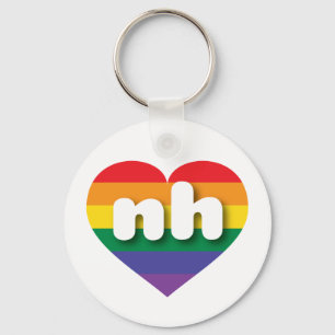 I love New Hampshire Gay Pride Keychain