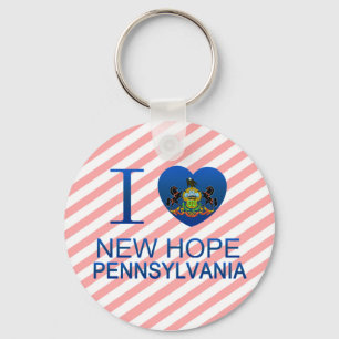 I Love New Hope, PA Keychain