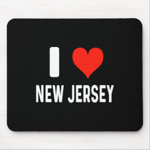 I Love New Jersey - Heart - Travel Vacation Souven Mouse Pad