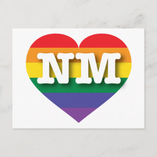 I Love New Mexico Rainbow Heart Postcard