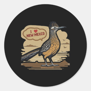I Love New Mexico Roadrunner  Classic Round Sticker