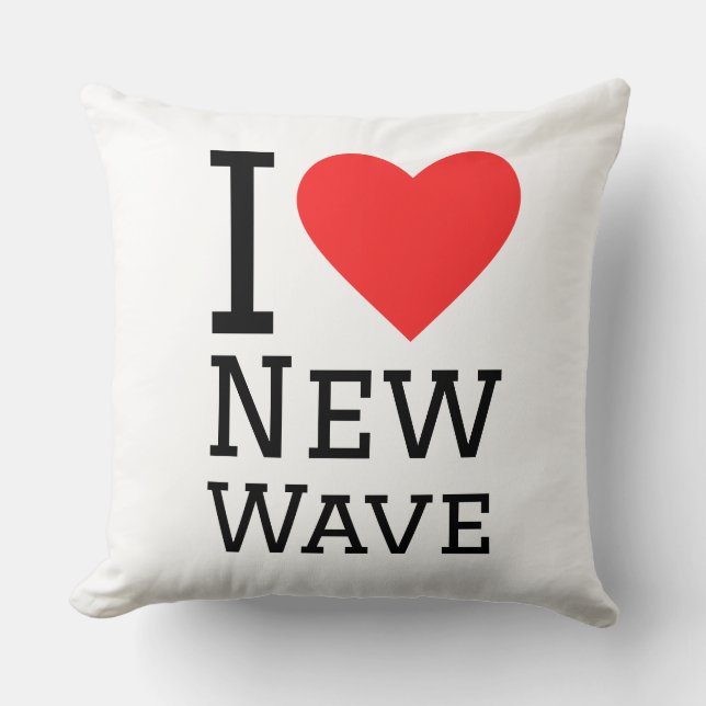 I love new wave throw pillow (Front)