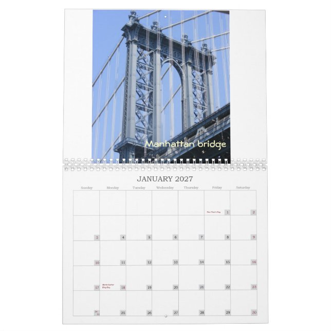 I Love New York Calendar (Jan 2027)