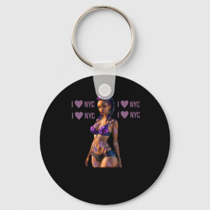I Love New York City (because Of The Girls) Sticke Keychain