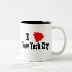 I Love New York City Two-Tone Coffee Mug