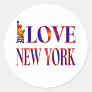 I LOVE NEW YORK CLASSIC ROUND STICKER