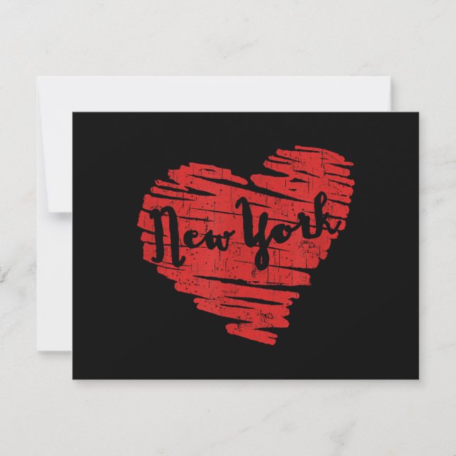I Love New York Heart NY Save The Date (Front)