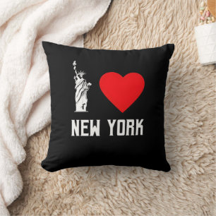 I Love New York Heart T‑Shirt Design Throw Pillow