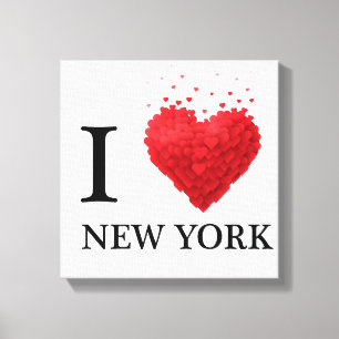 I Love New York Hearts Canvas Print