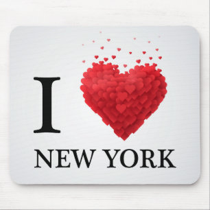 I Love New York Hearts Mouse Pad