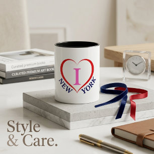 I Love New York Modern Graphic Souvenir Coffee Mug