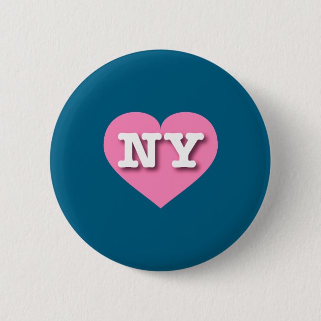 I Love New York Ny Nk Heart _1  2 Inch Round Button (Front)