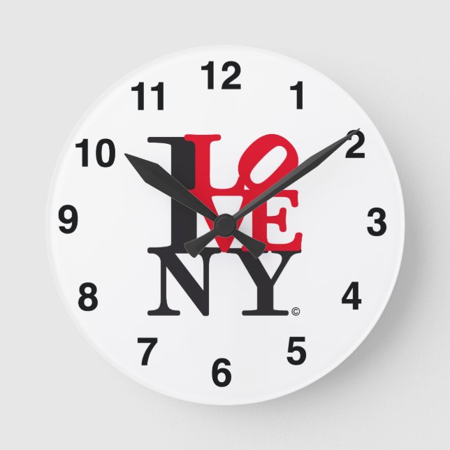 I Love New York NY O'clock L. Edition Round Clock (Front)