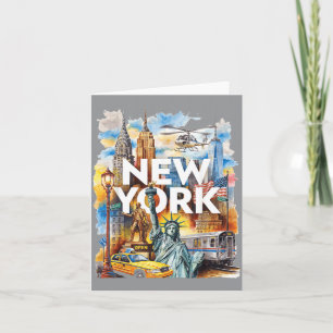I Love New York Nyc Manhattan Vacation Trip Design Card