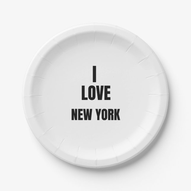 I LOVE NEW YORK PAPER PLATE (Front)