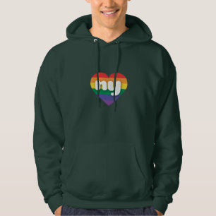 I Love New York Rainbow Heart Hoodie