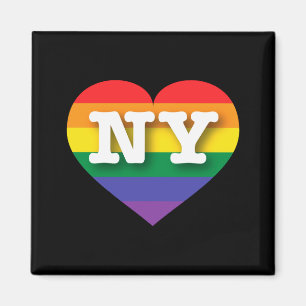 I Love New York Rainbow Heart  Magnet