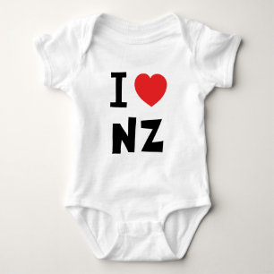 I love new zealand baby bodysuit