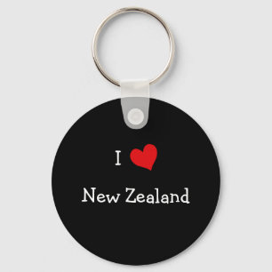 I Love New Zealand Keychain