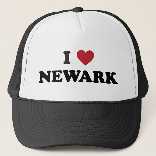 I Love Newark New Jersey Trucker Hat (Front)