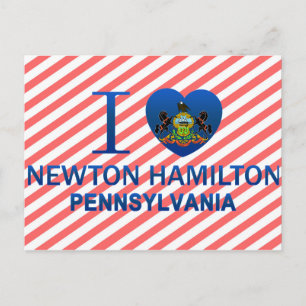 I Love Newton Hamilton, PA Postcard