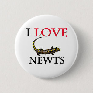 I Love Newts 2 Inch Round Button