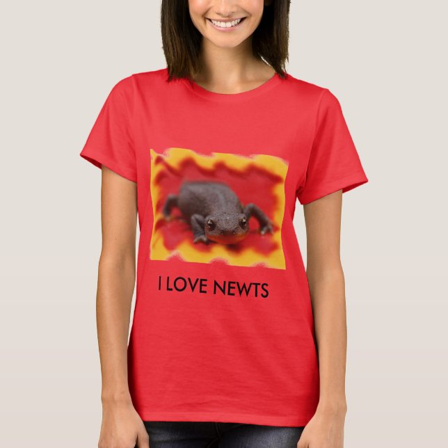 I Love Newts T-Shirt (Front)