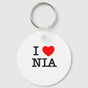 I Love Nia Keychain