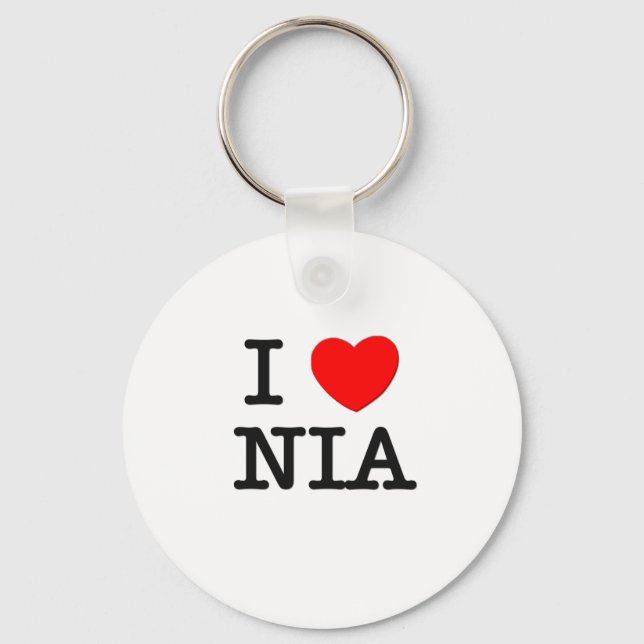 I Love Nia Keychain (Front)