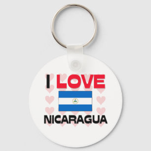 I Love Nicaragua Keychain