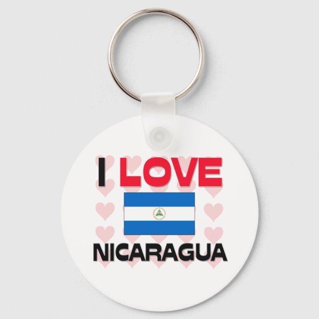 I Love Nicaragua Keychain (Front)