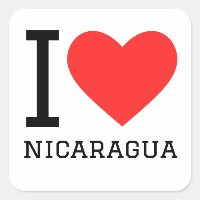 I love nicaragua  square sticker (Front)