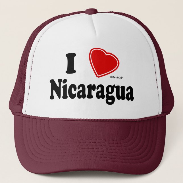 I Love Nicaragua Trucker Hat (Front)