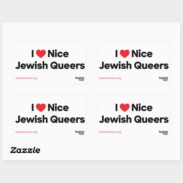 I Love Nice Jewish Queers Sticker Feuille (Feuille)