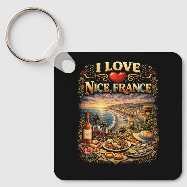 I Love Nice Keychain (Front)