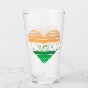I Love Niger, Nigerien Heart Glass
