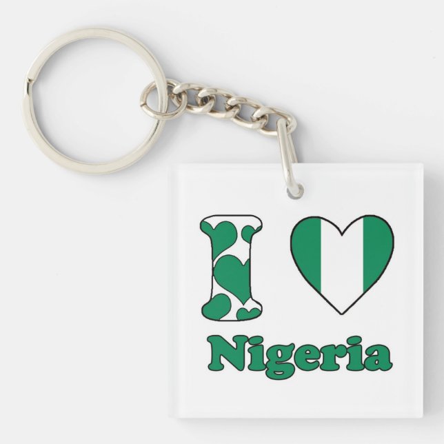 I love Nigeria Keychain (Front)