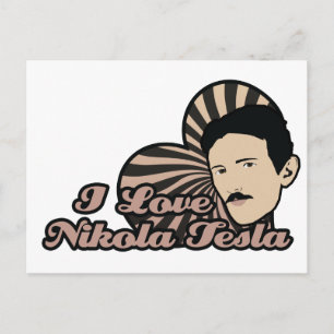 I Love Nikola Tesla Postcard