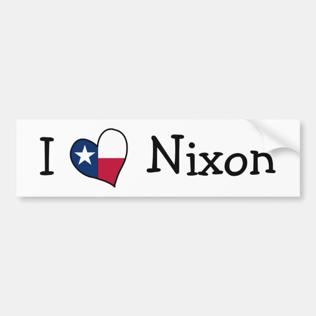 I Love Nixon Bumper Sticker (Front)