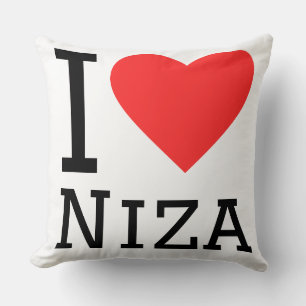 I love Niza Throw Pillow