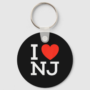 I Love Nj - Heart T Shirt For New Jersey Lovers  Keychain