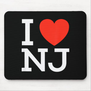 I Love Nj - Heart T Shirt For New Jersey Lovers  Mouse Pad
