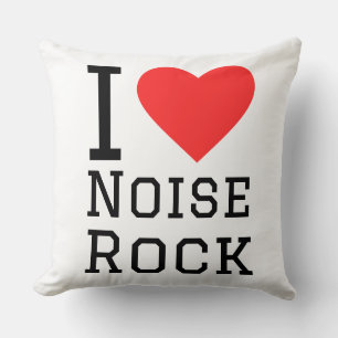 I love noise rock throw pillow