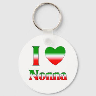 I Love Nonna (Italian Grandmother) Keychain