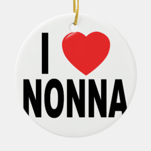 I Love Nonna T Shirt H.png Ceramic Ornament