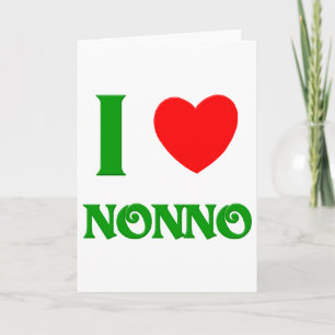 I Love Nonno (Italian Grandfather) Holiday Card